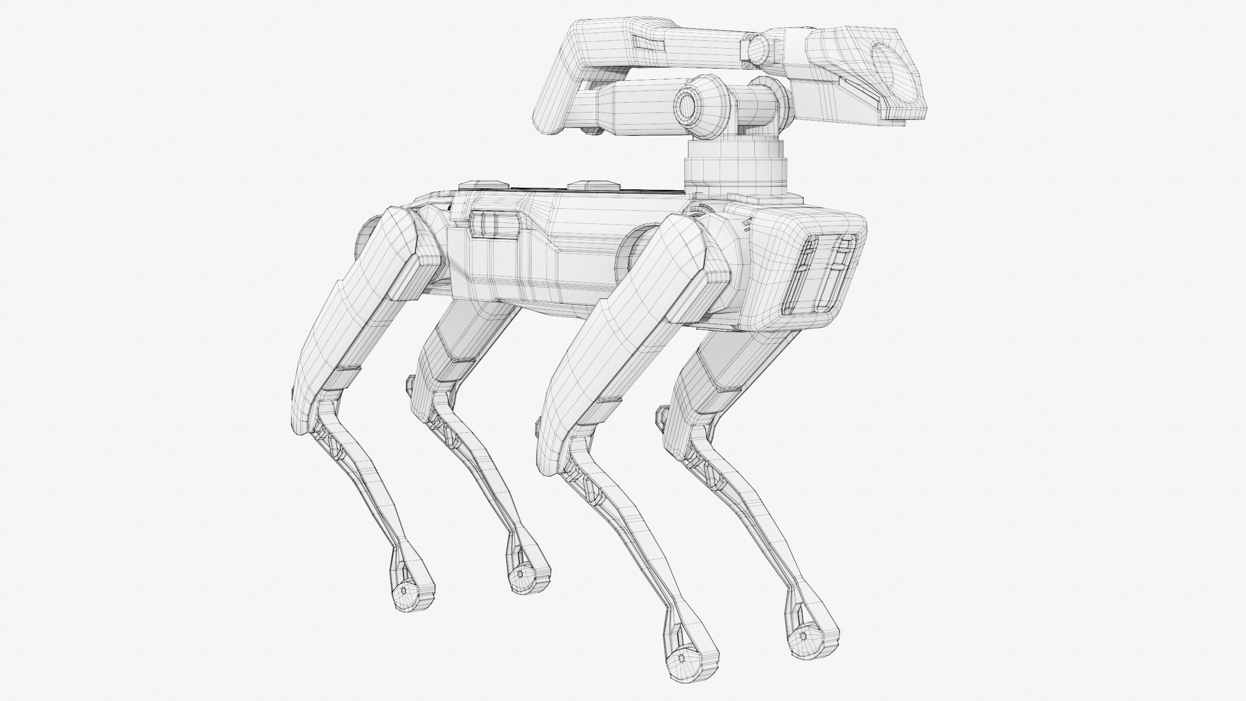 Spot Robot Boston Dynamics 2021 With Arm Low-poly 3D model_20