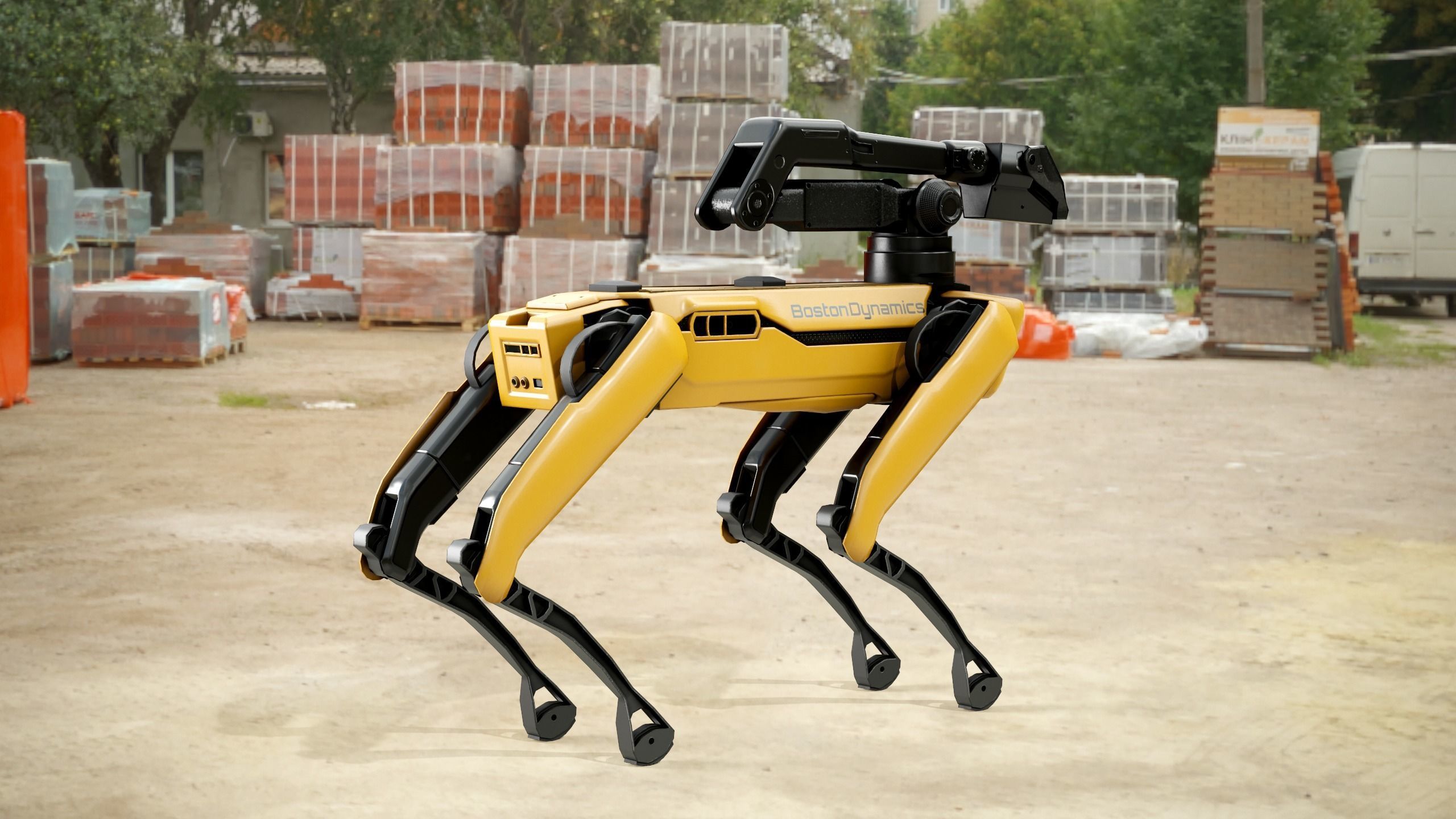 Spot Robot Boston Dynamics 2021 With Arm Low-poly 3D model_14