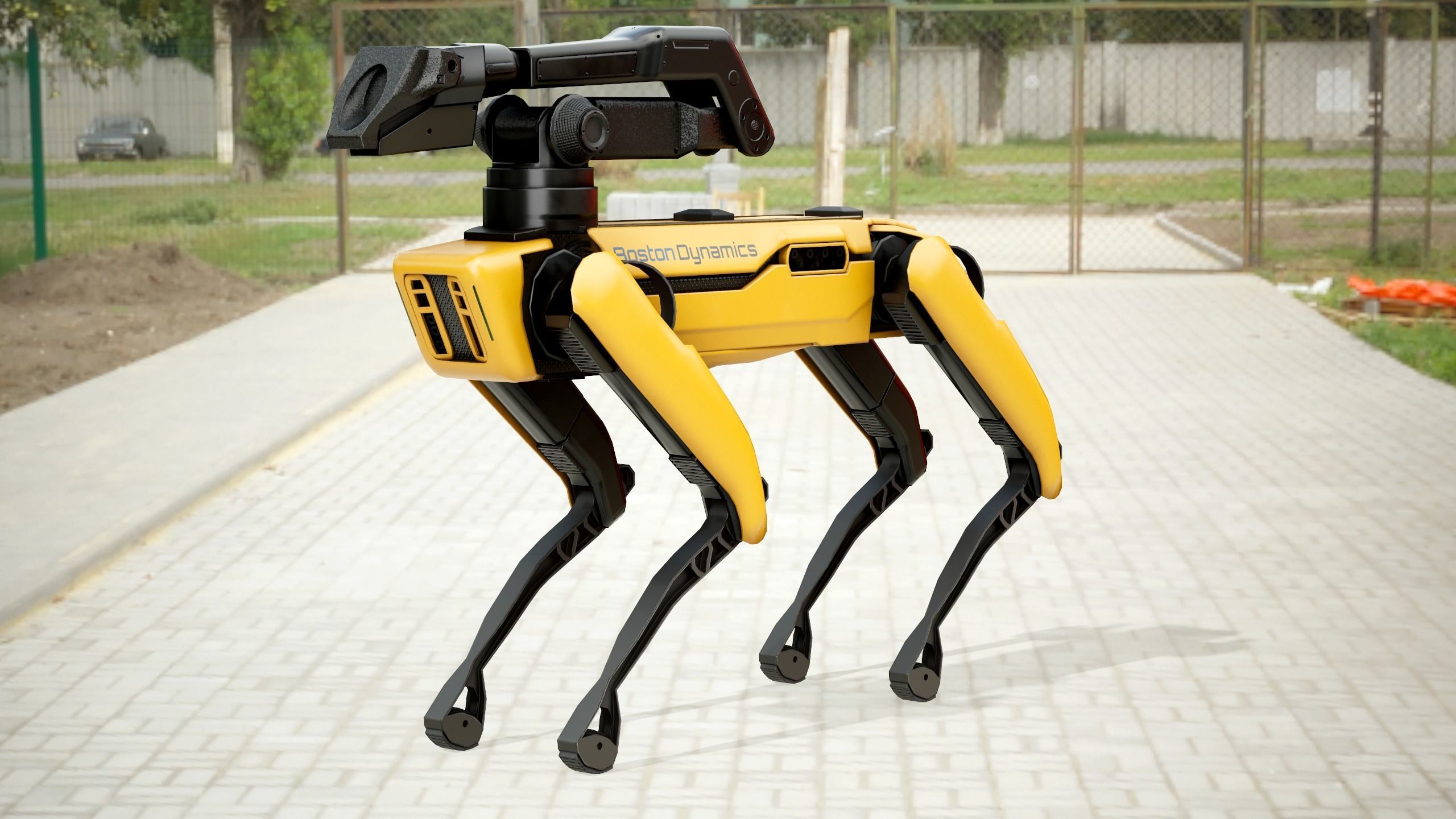 Spot Robot Boston Dynamics 2021 With Arm Low-poly 3D model_16