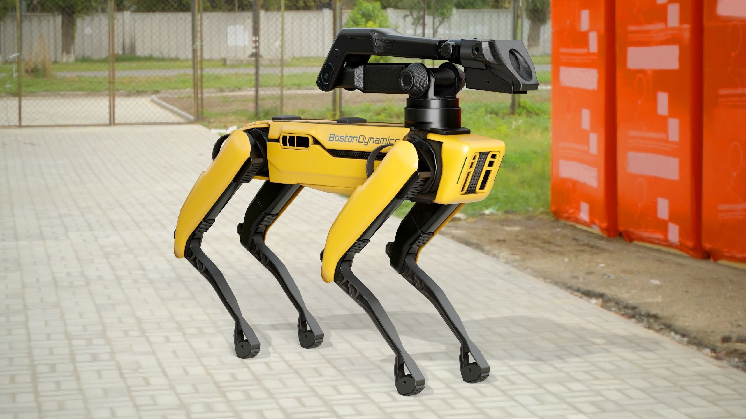 Spot Robot Boston Dynamics 2021 With Arm Low-poly 3D model_13