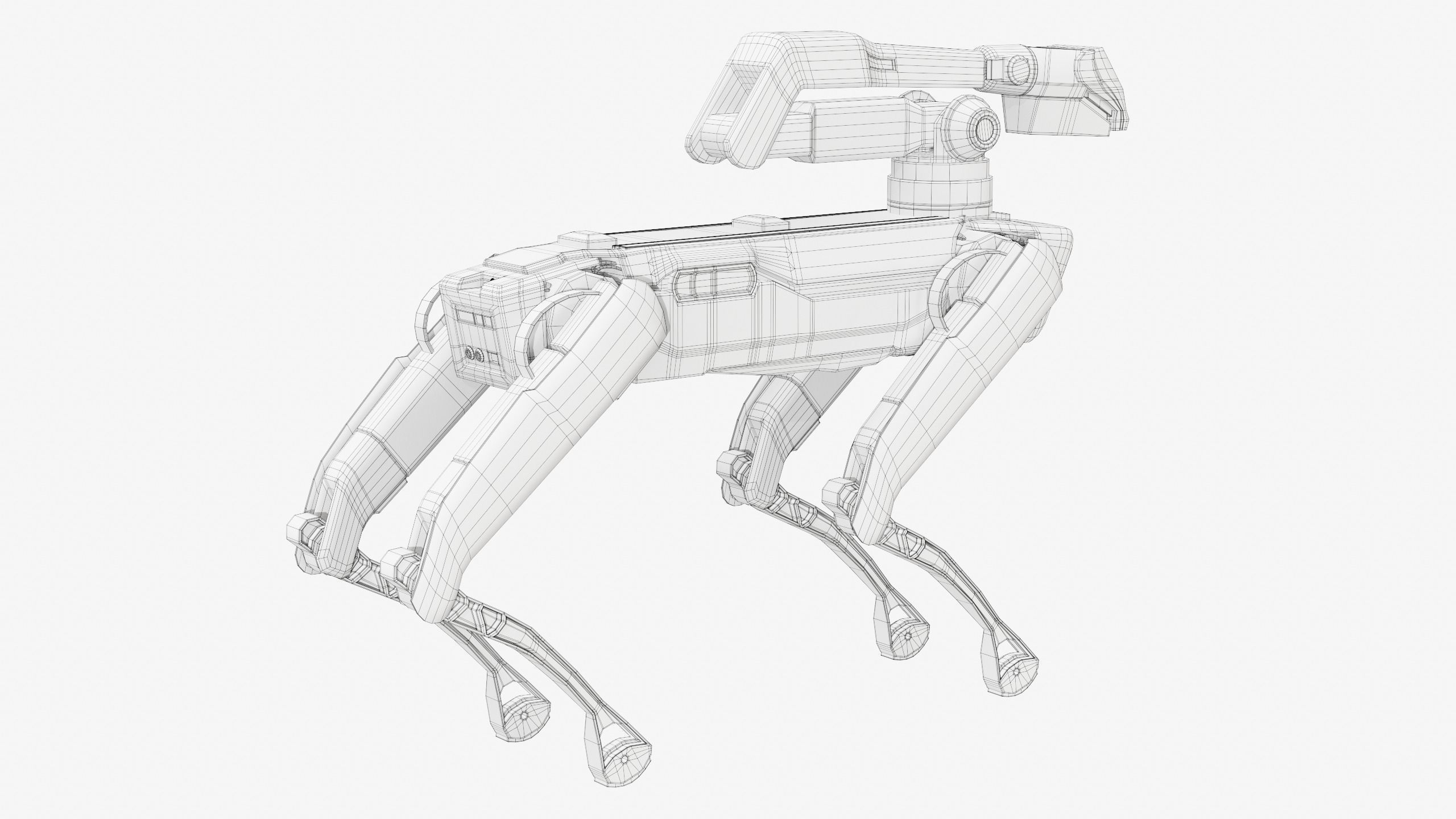 Spot Robot Boston Dynamics 2021 With Arm Low-poly 3D model_19