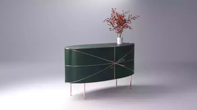 Sideboard Scarlet Splendour Low-poly 3D model