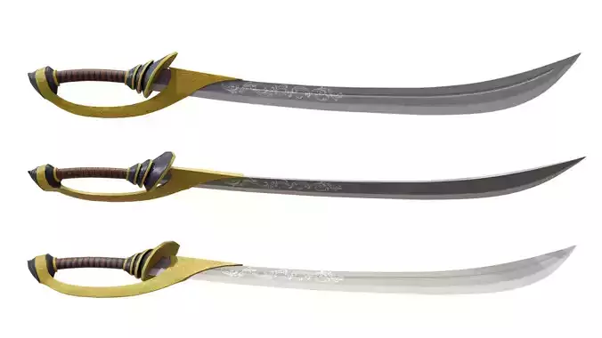 low poly sword of sultan