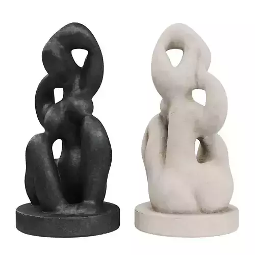 Modern sculpture woman pose