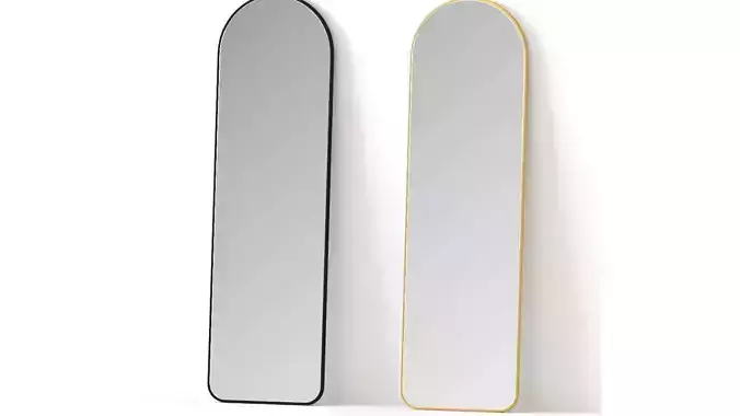 Metal Framed Full Length Mirror by Pottery Barn 3D model
