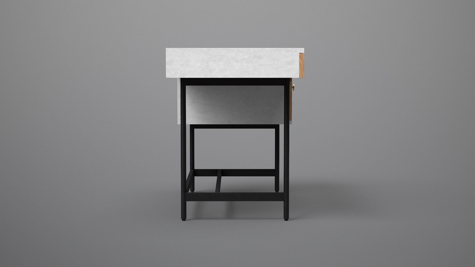 FELIX Study Table oak finish Low-poly 3D model_4