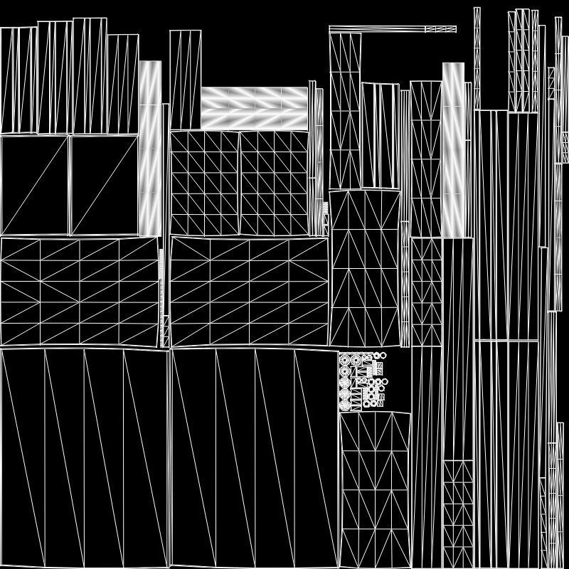 FELIX Study Table oak finish Low-poly 3D model_6