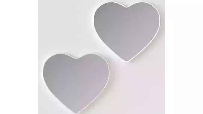 Framed LED Heart Mirror by Pottery Barn