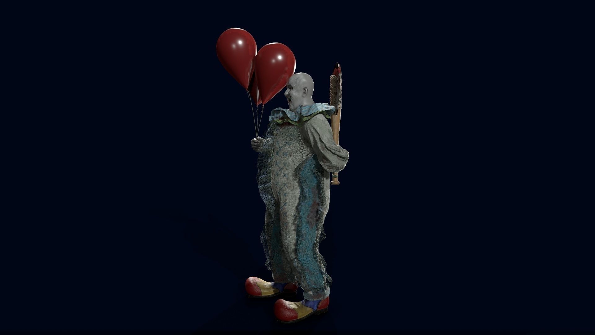 Clown Man - Game Ready Low-poly 3D model Low-poly 3D model Low-poly 3D model_8