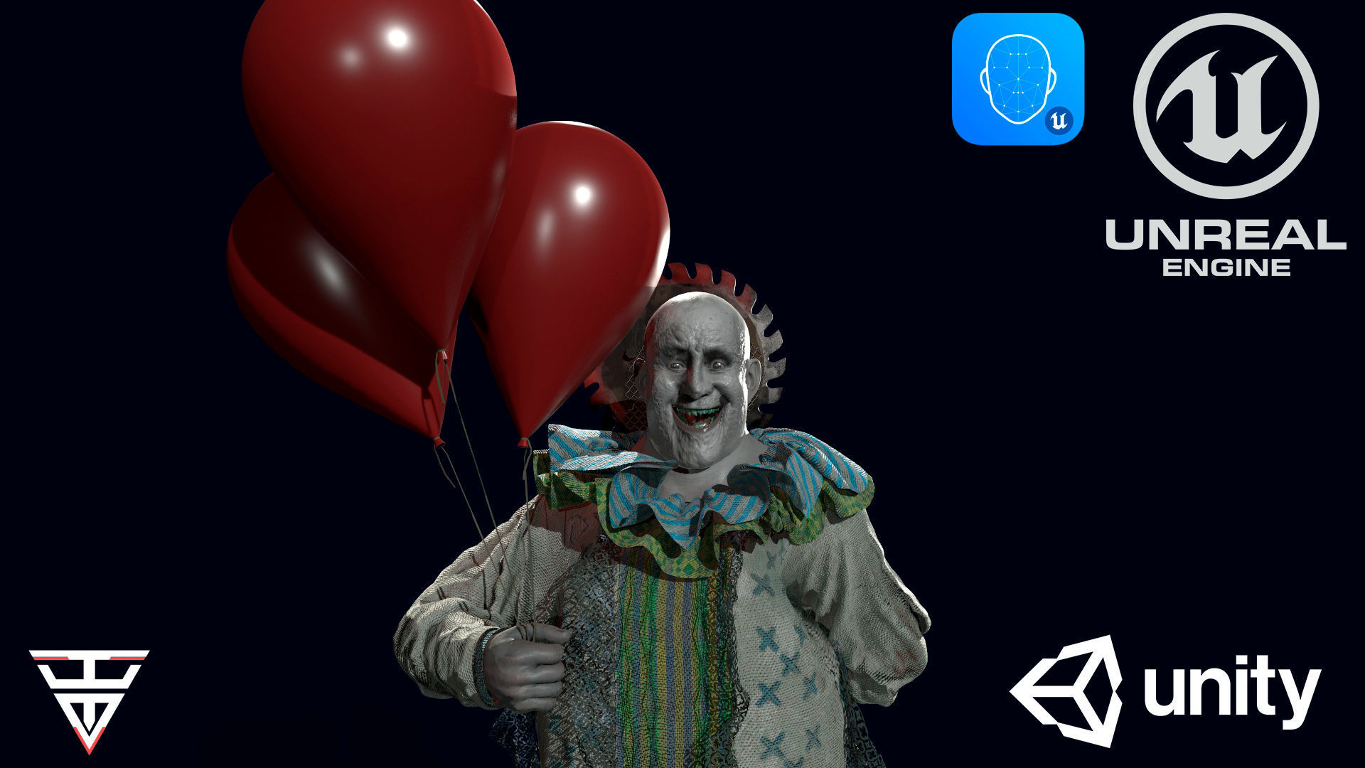 Clown Man - Game Ready Low-poly 3D model Low-poly 3D model Low-poly 3D model_0