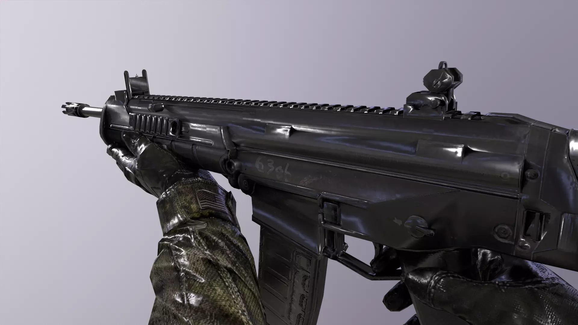 fps RIF  Weapons animations Low-poly 3D model_0