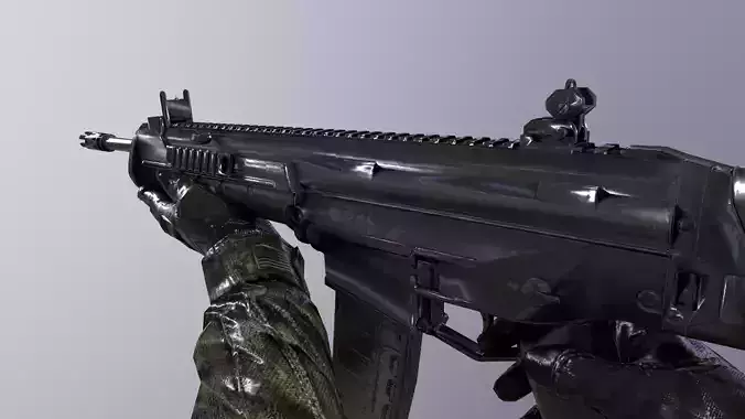 fps RIF  Weapons animations Low-poly 3D model