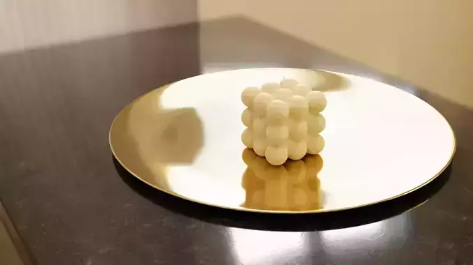 Bubble Cube Candle Free Free 3D model