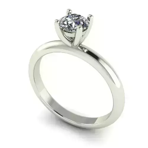 Circle Diamond  Engagement Solitaire Ring