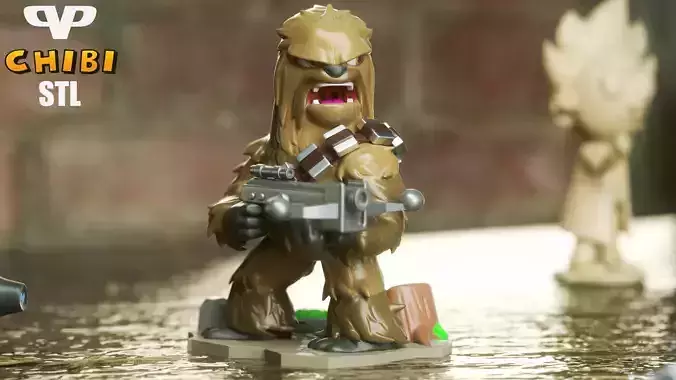Chewbacca Chibi for 3D Printing STL