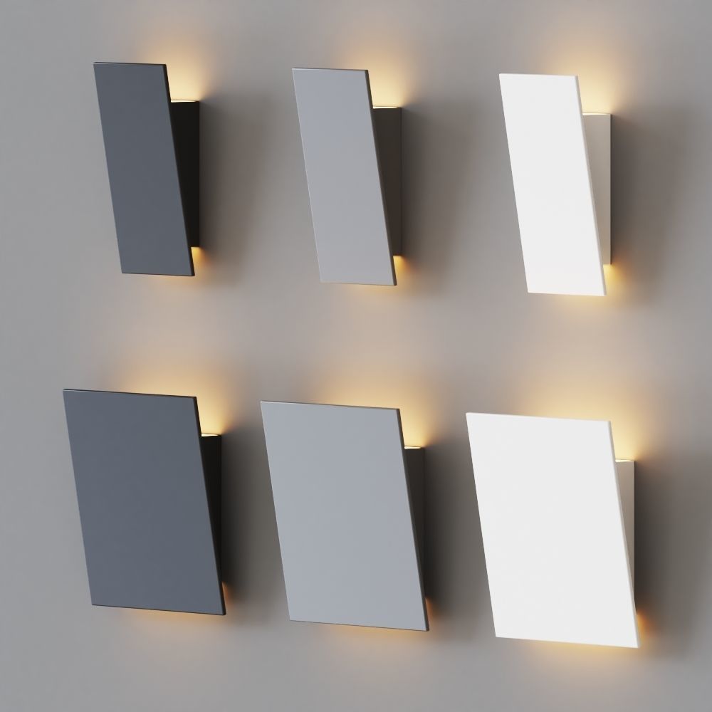 Angled Plane Wall Sconce by Robert Sonneman 3D model_2