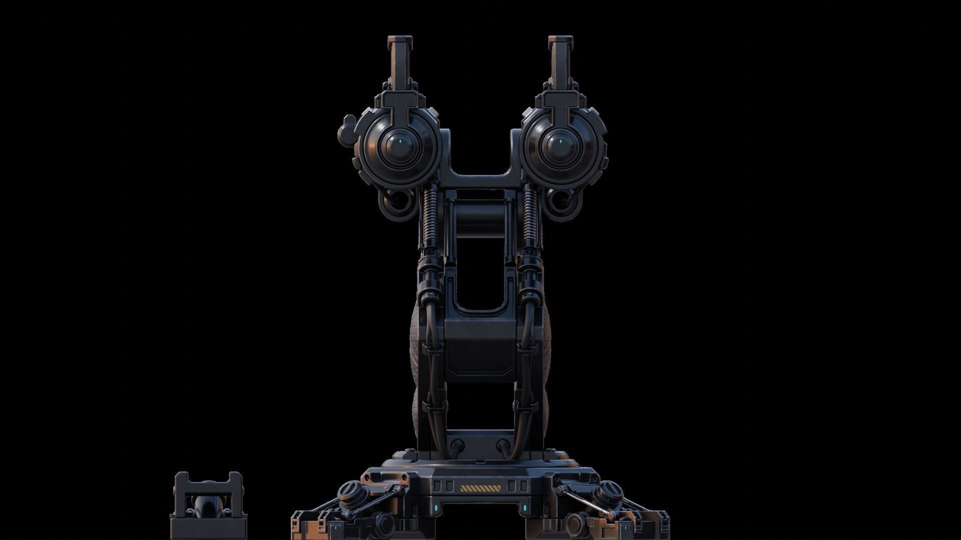 Sci-fi Turret 3D model_10