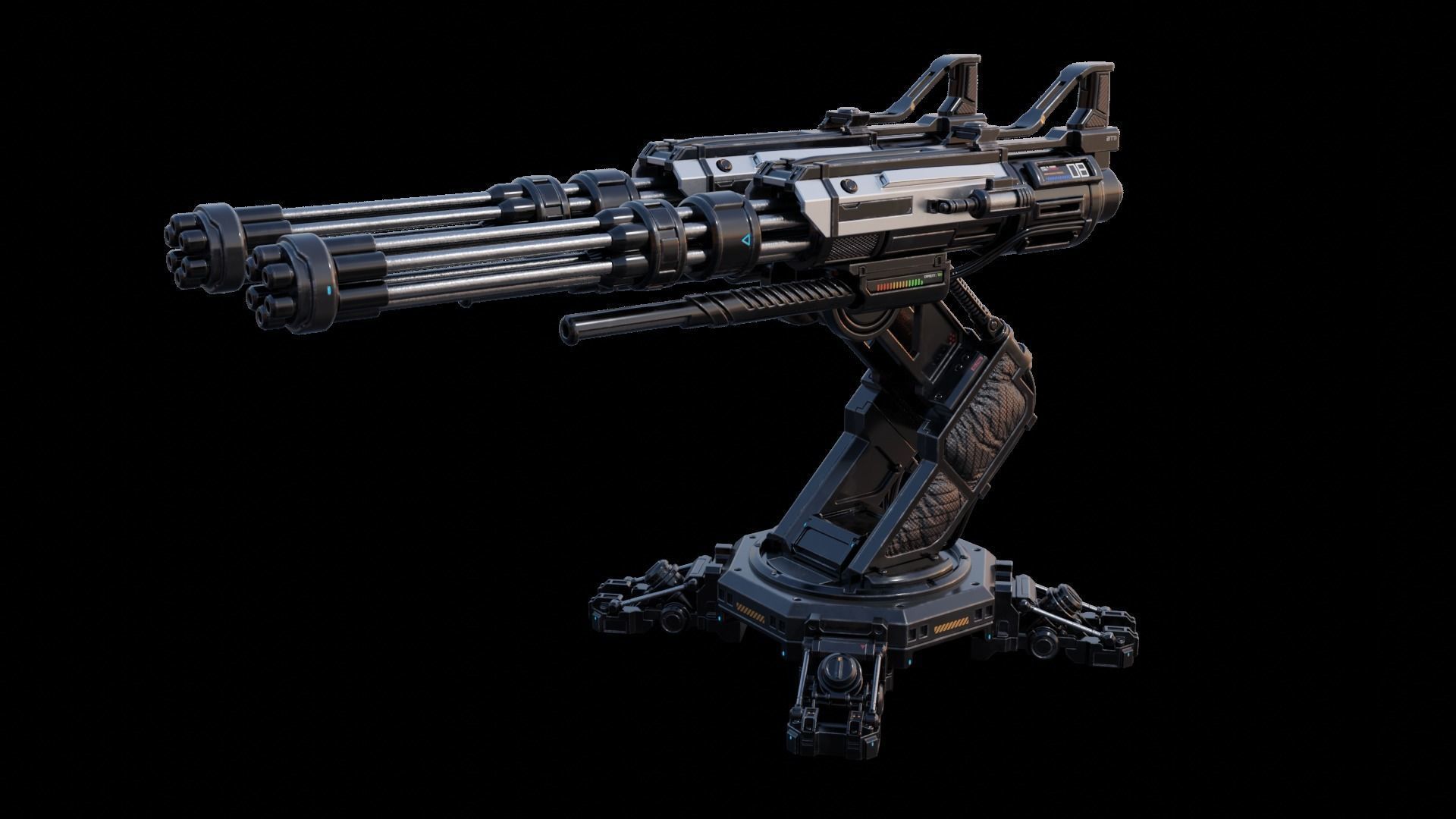 Sci-fi Turret 3D model_3