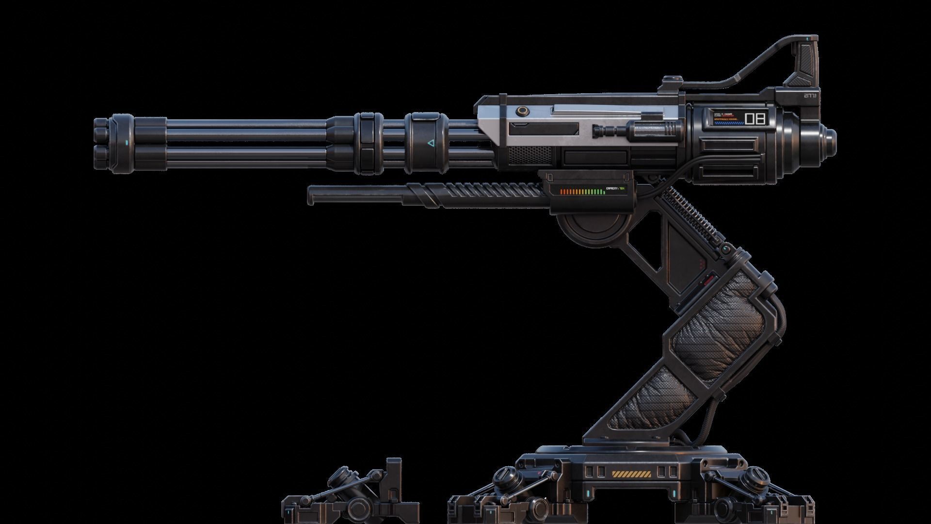 Sci-fi Turret 3D model_11