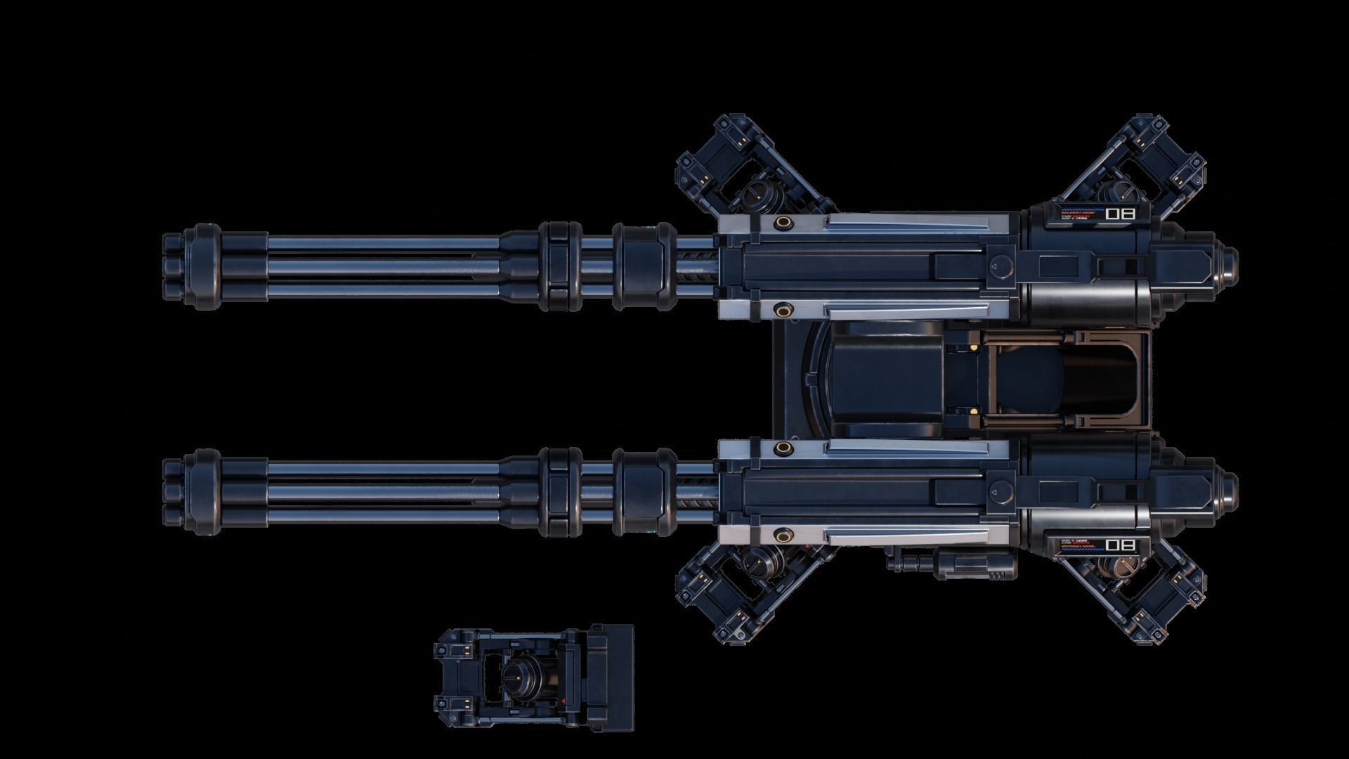 Sci-fi Turret 3D model_12