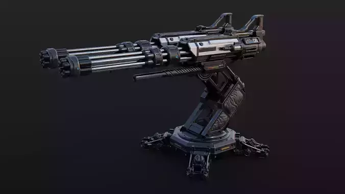 Sci-fi Turret 3D model