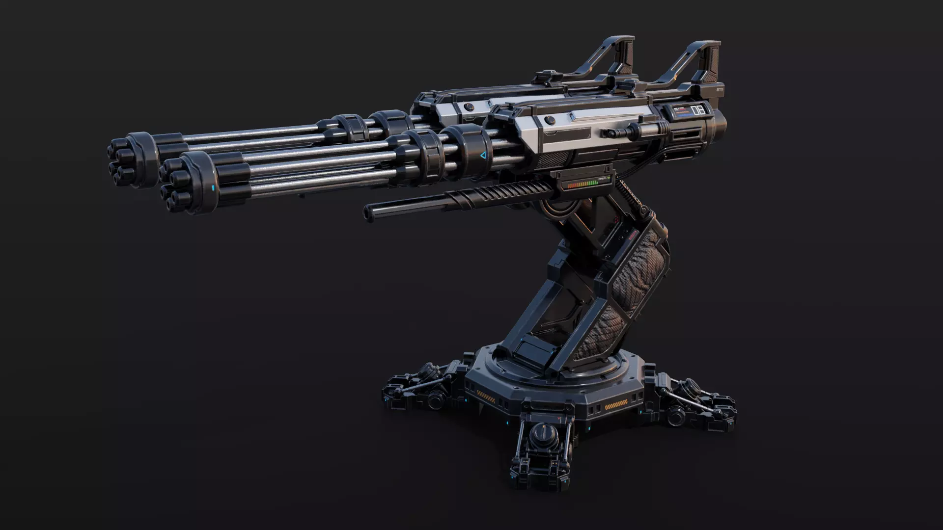 Sci-fi Turret 3D model_0