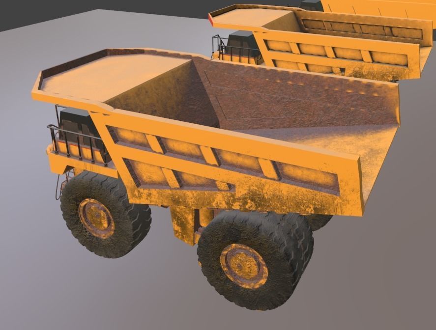 Mining Big Tipper Truck Low-poly 3D model_23