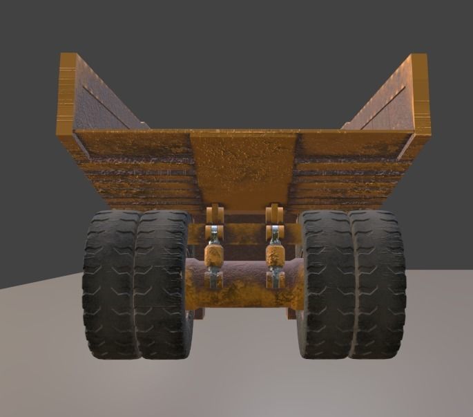 Mining Big Tipper Truck Low-poly 3D model_21