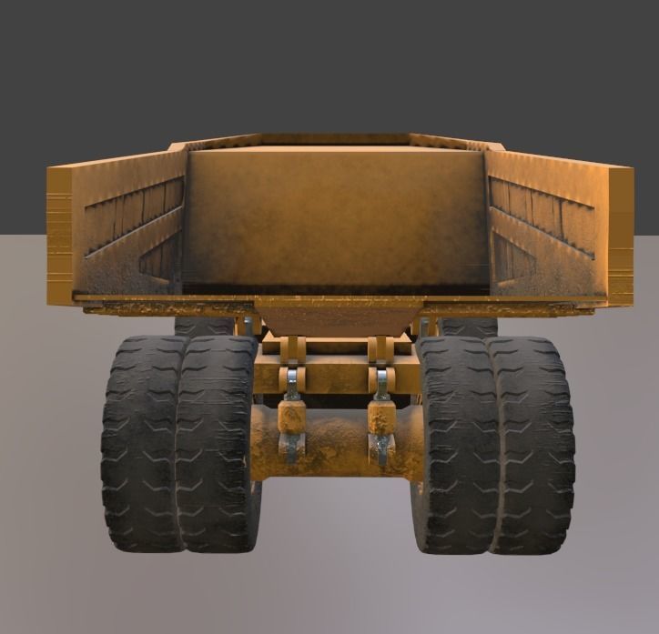 Mining Big Tipper Truck Low-poly 3D model_13