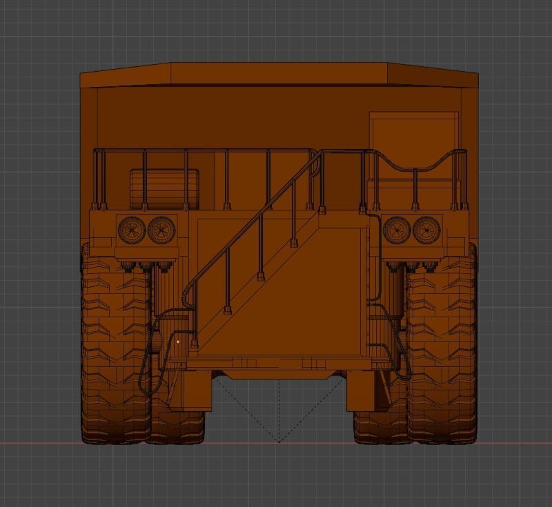 Mining Big Tipper Truck Low-poly 3D model_30