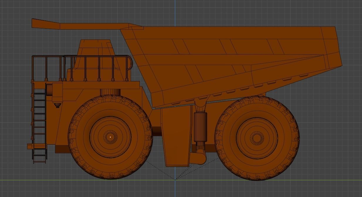 Mining Big Tipper Truck Low-poly 3D model_31