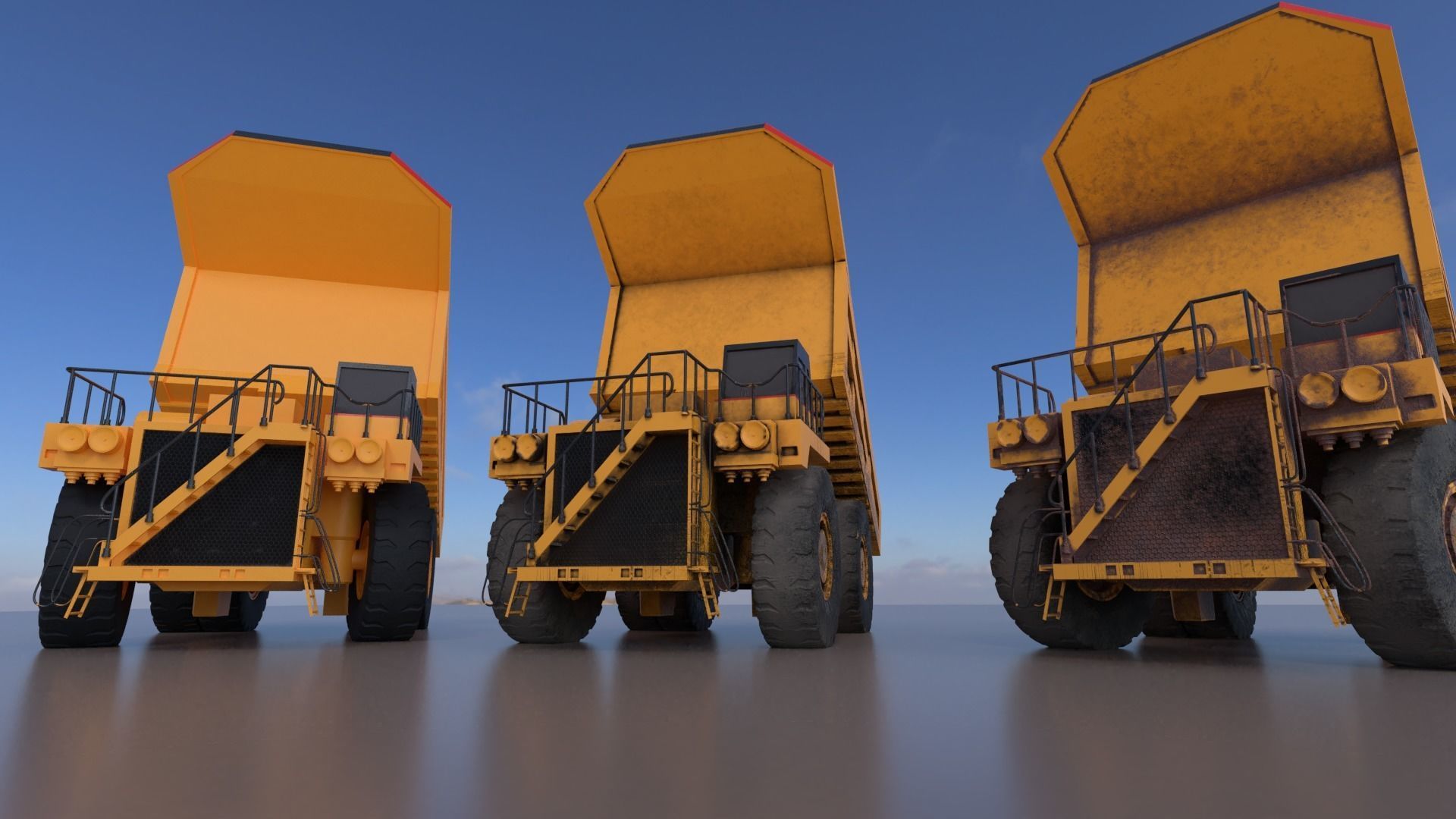 Mining Big Tipper Truck Low-poly 3D model_2