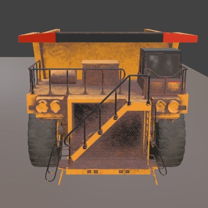 Mining Big Tipper Truck Low-poly 3D model_17