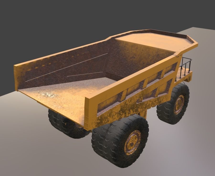 Mining Big Tipper Truck Low-poly 3D model_20