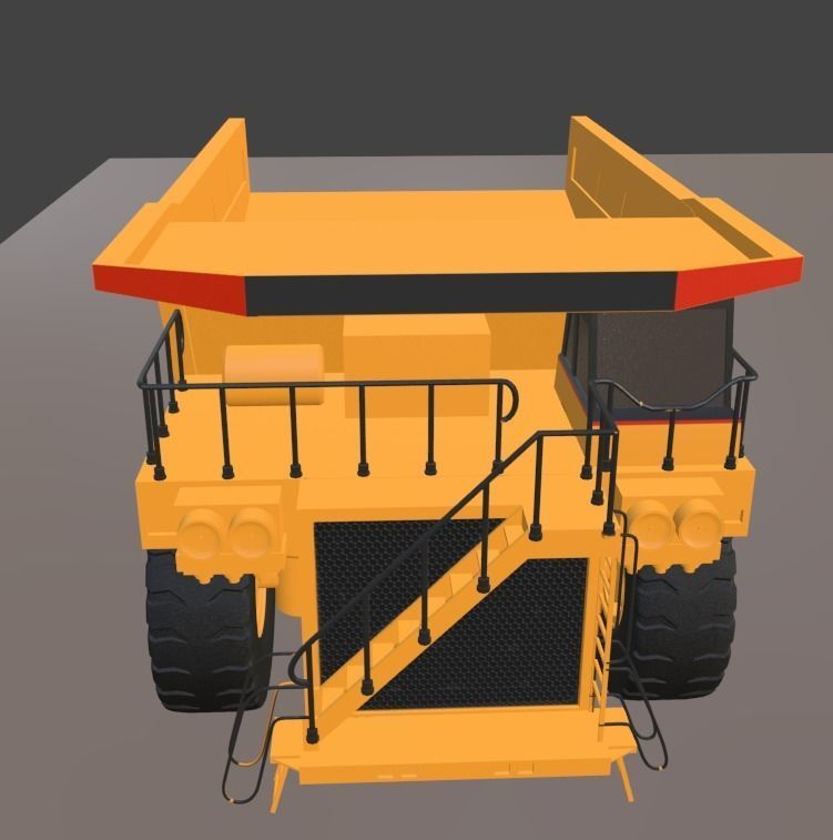 Mining Big Tipper Truck Low-poly 3D model_3