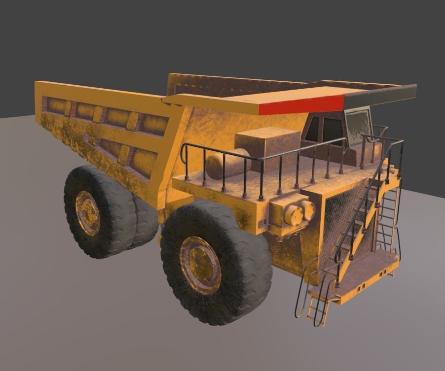 Mining Big Tipper Truck Low-poly 3D model_18