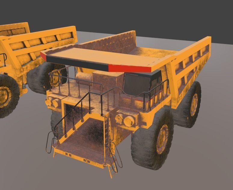 Mining Big Tipper Truck Low-poly 3D model_24