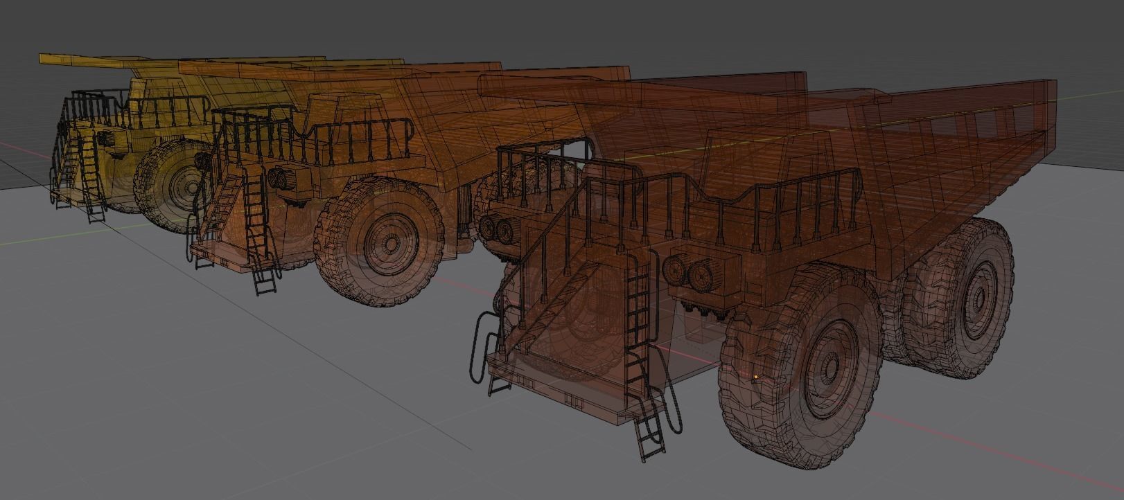 Mining Big Tipper Truck Low-poly 3D model_27