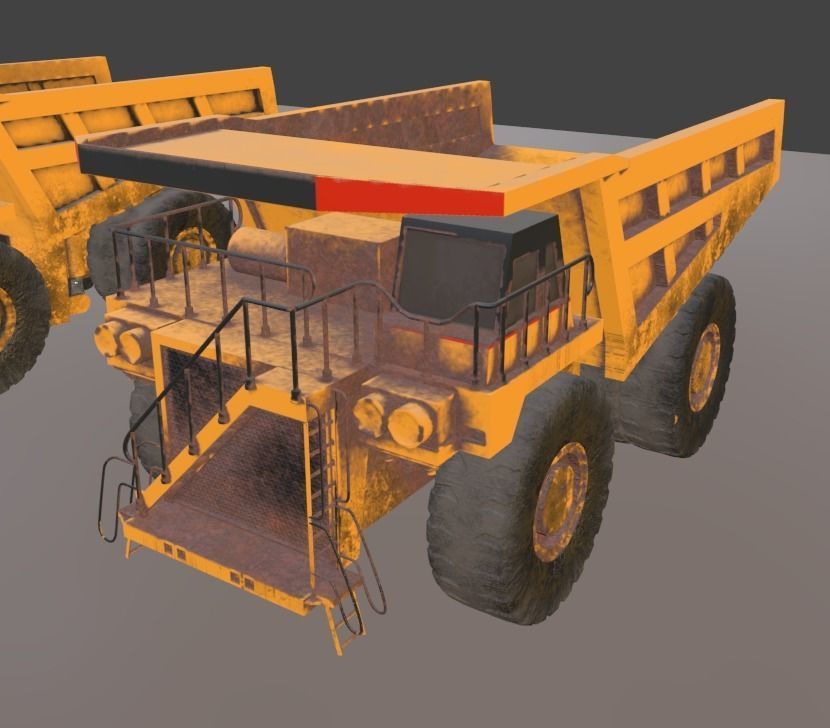 Mining Big Tipper Truck Low-poly 3D model_16