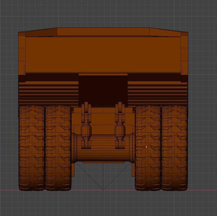 Mining Big Tipper Truck Low-poly 3D model_32