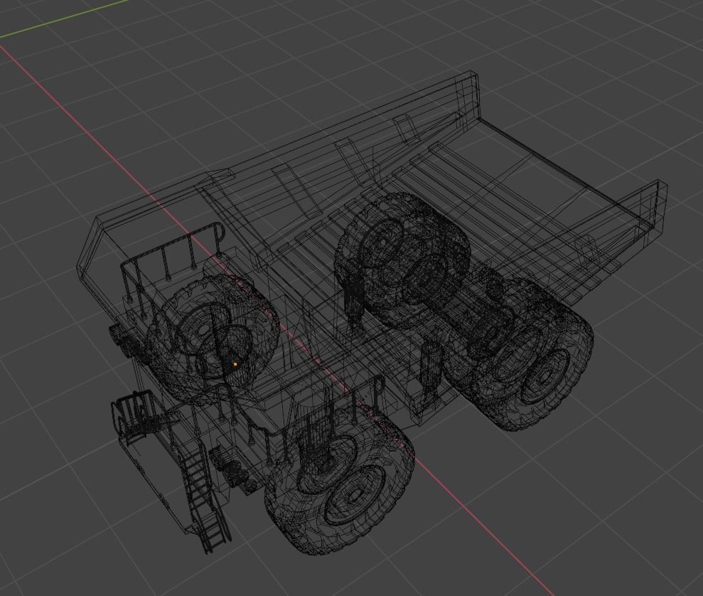 Mining Big Tipper Truck Low-poly 3D model_29