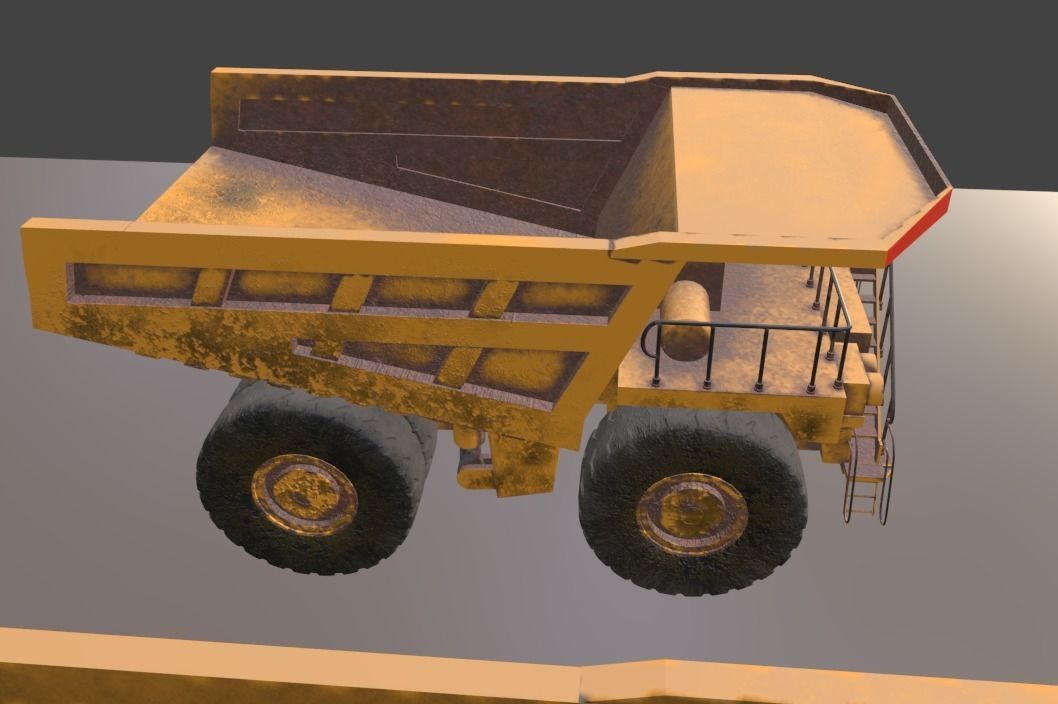 Mining Big Tipper Truck Low-poly 3D model_19