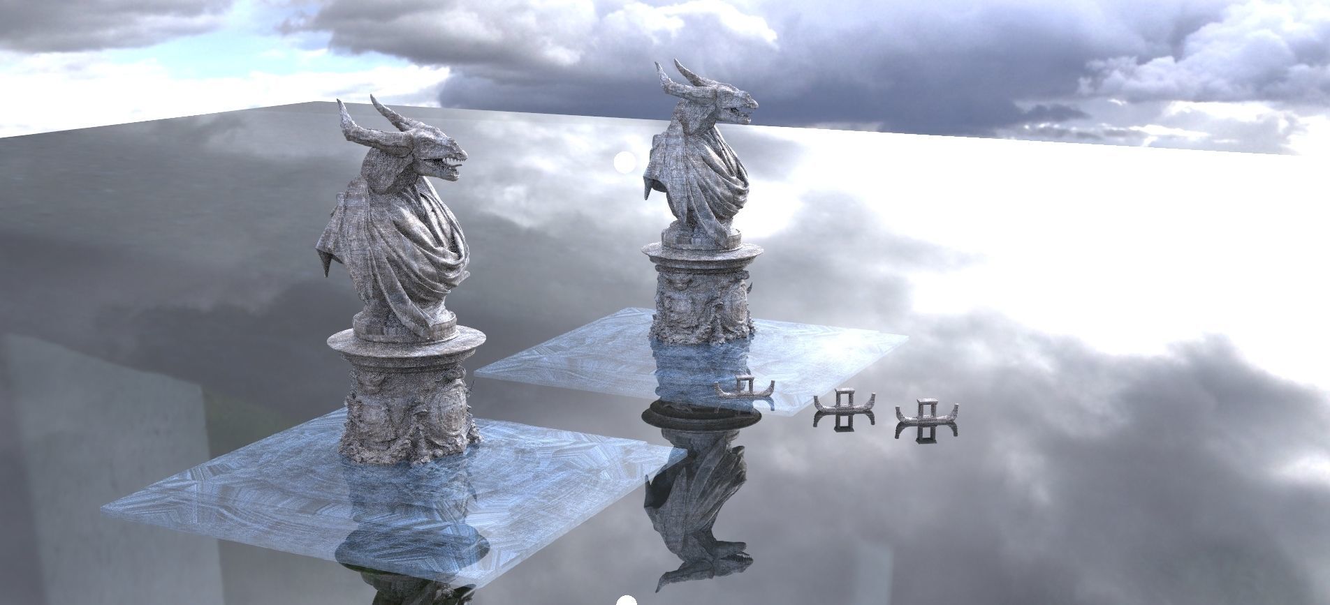 Cthulhu The Great Deep Architecture Collection Kit bash 3D model_5