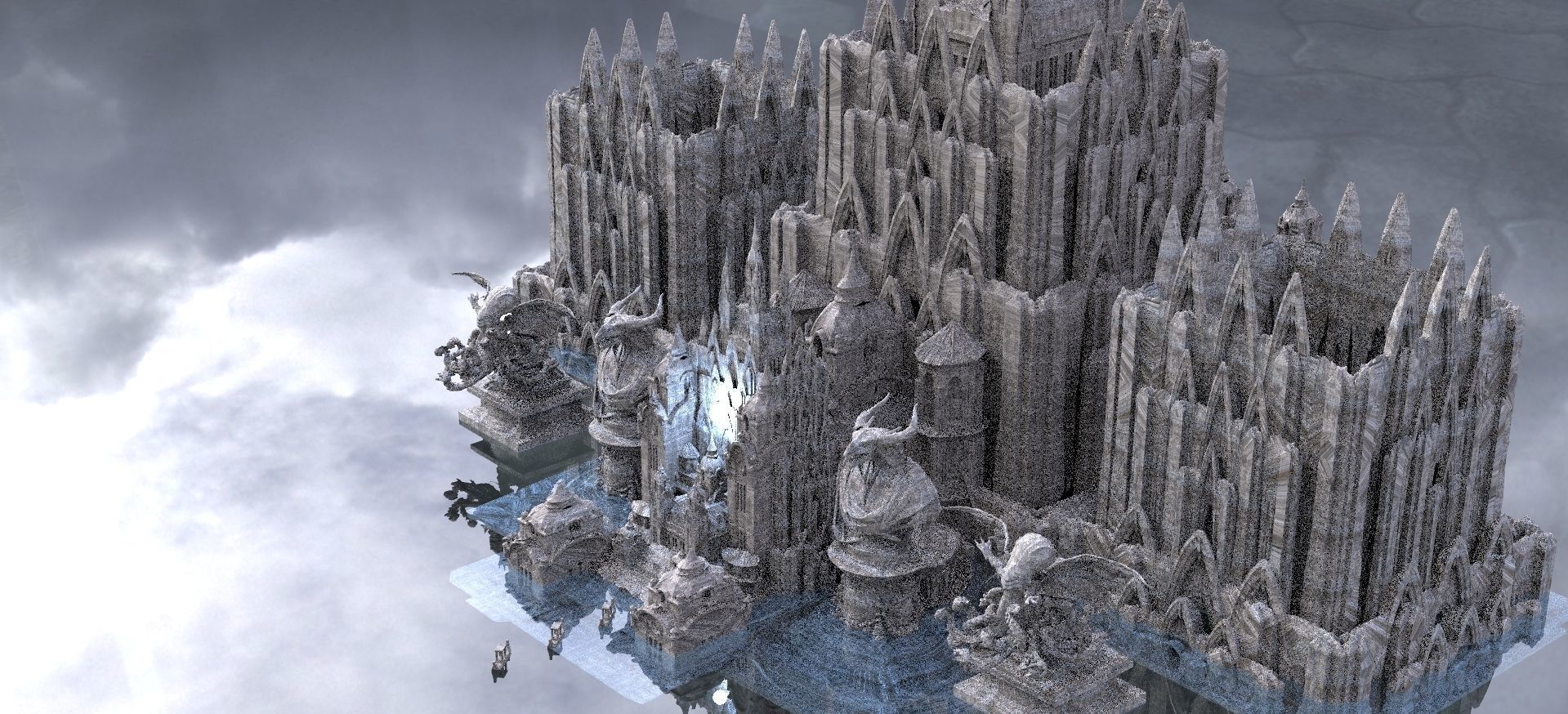 Cthulhu The Great Deep Architecture Collection Kit bash 3D model_10