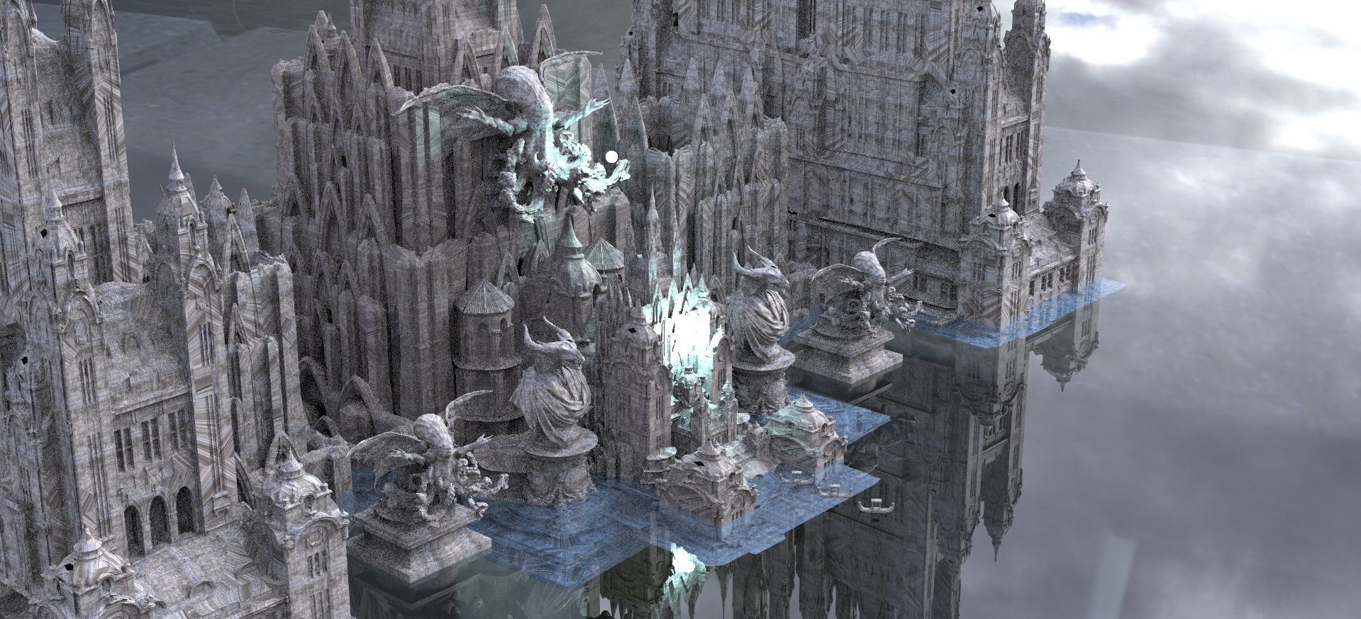 Cthulhu The Great Deep Architecture Collection Kit bash 3D model_13