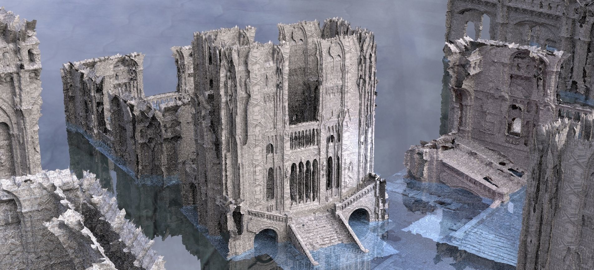 Cthulhu The Great Deep Architecture Collection Kit bash 3D model_16