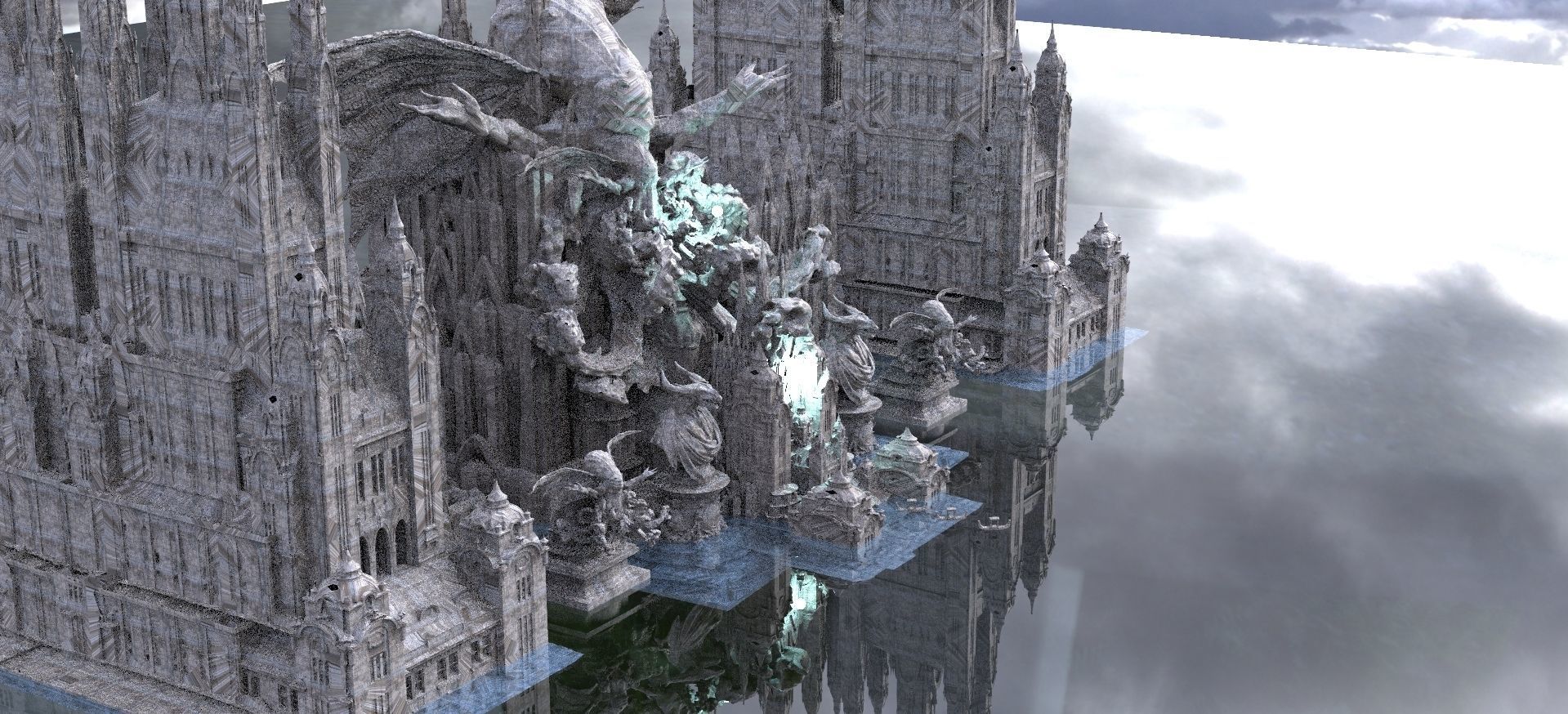 Cthulhu The Great Deep Architecture Collection Kit bash 3D model_15