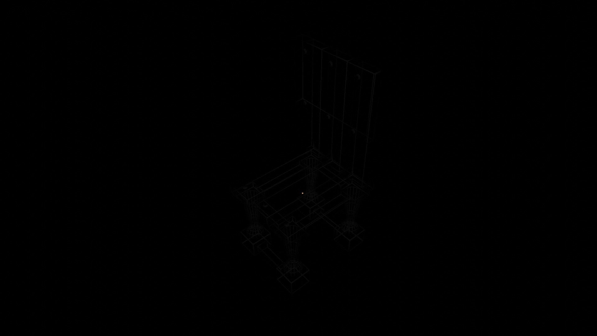 Old Chair Low-poly 3D model_14