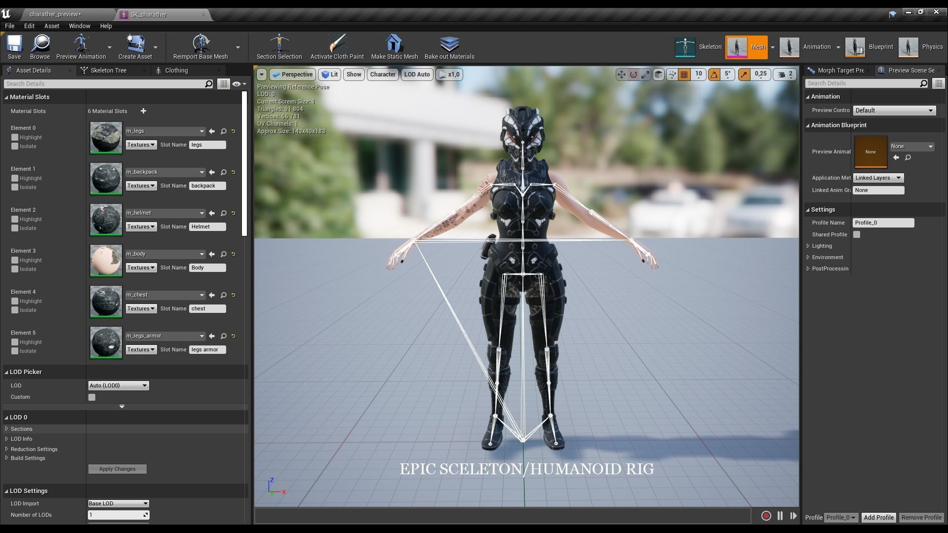 Sci-fi solder female version Low-poly 3D model_12