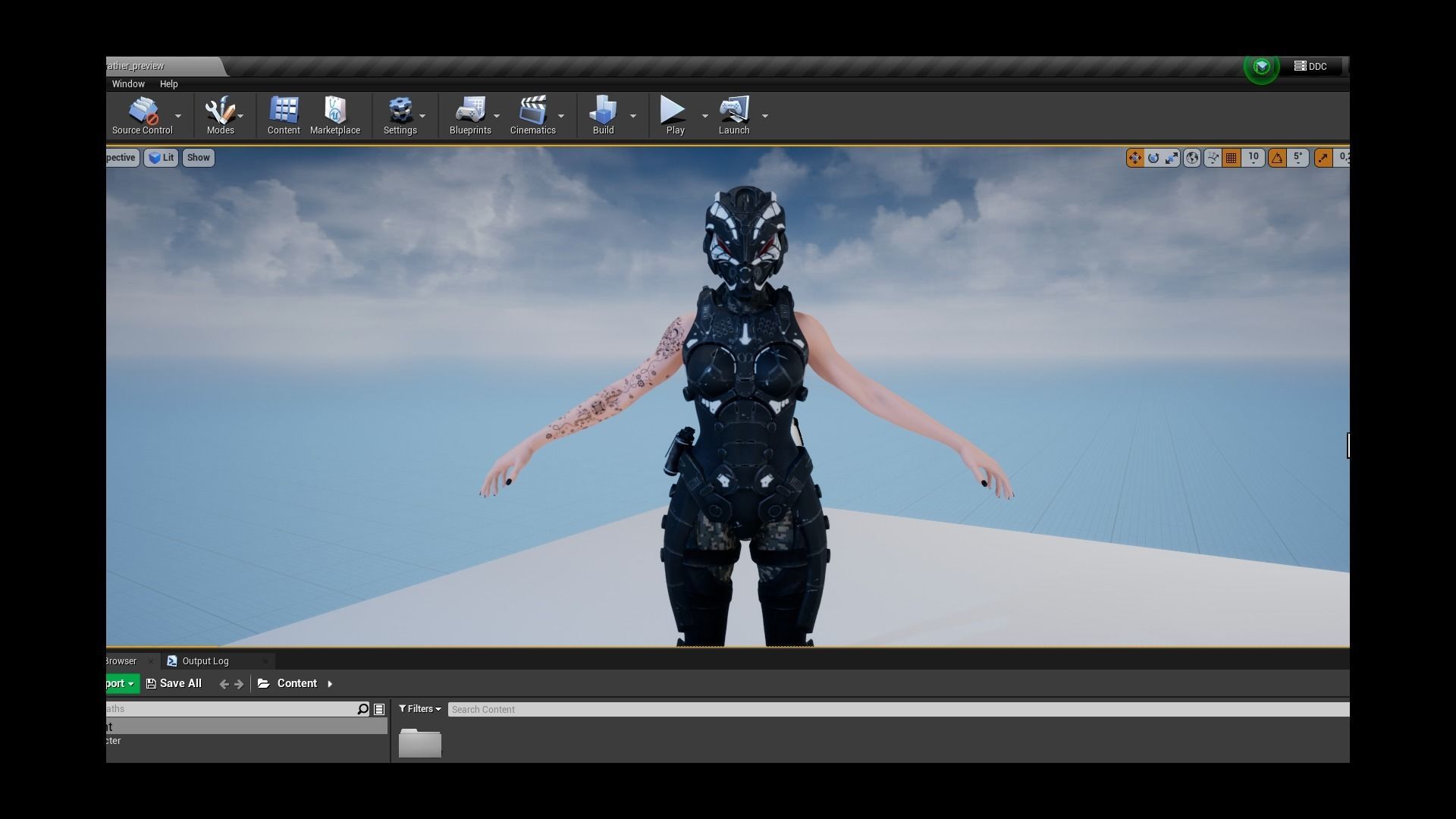 Sci-fi solder female version Low-poly 3D model_14